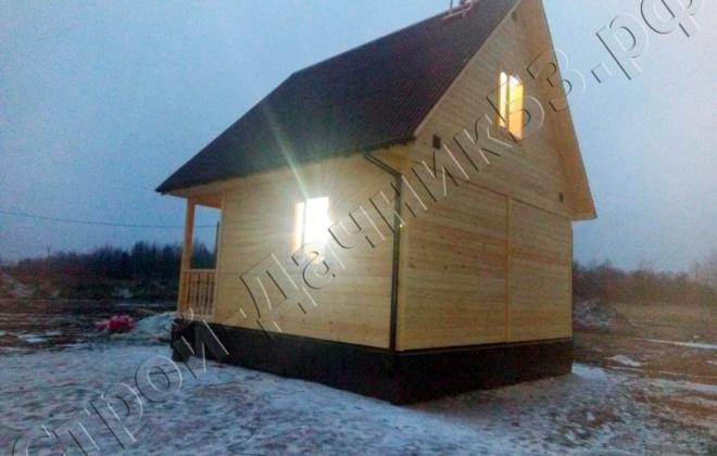 3 Каркасно-щитовой дом 6×6, 60 м², Ленинградская обл., Деревня Моршагино (7)